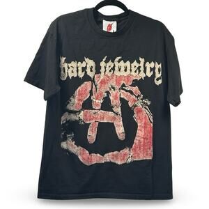 Hard Jewelry 6 Year‎ Anniversary Graphic Tee Size Large Alternative Punk Goth